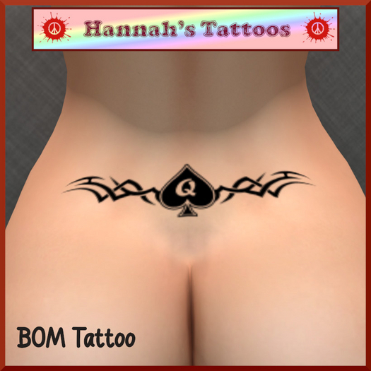 Queen of Spades Tintable Tramp Stamp
