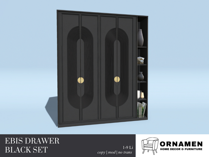 OR - Ebis Drawer Black Set