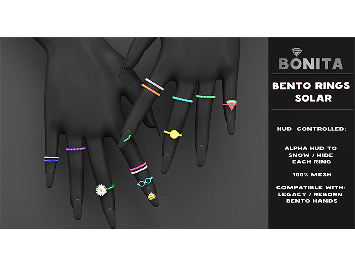 *Bonita* bento rings ~solar~ (Legacy, Reborn)