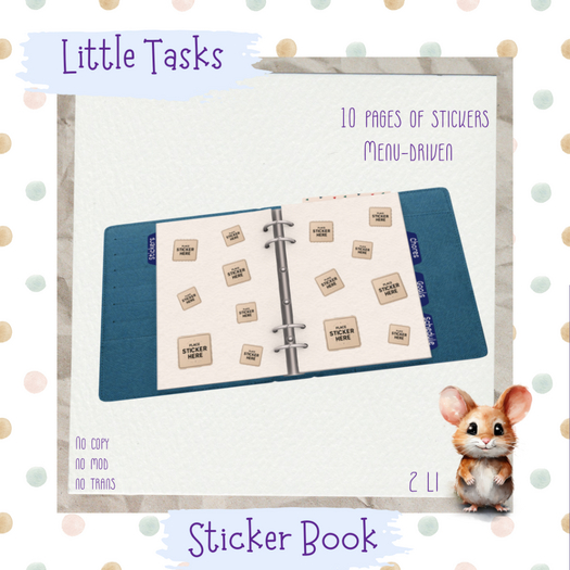 Little Tasks ~ Sticker Book Blue