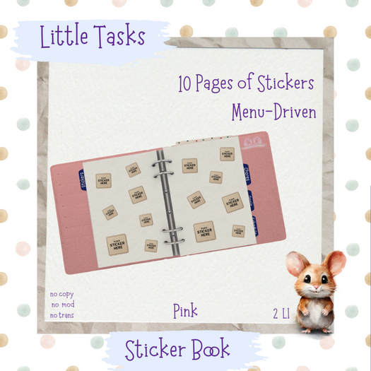 Little Tasks ~ Sticker Book Pink