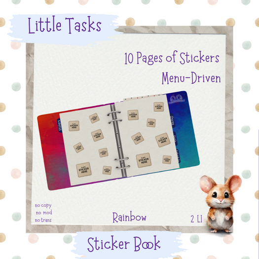 Little Tasks ~ Sticker Book Rainbow