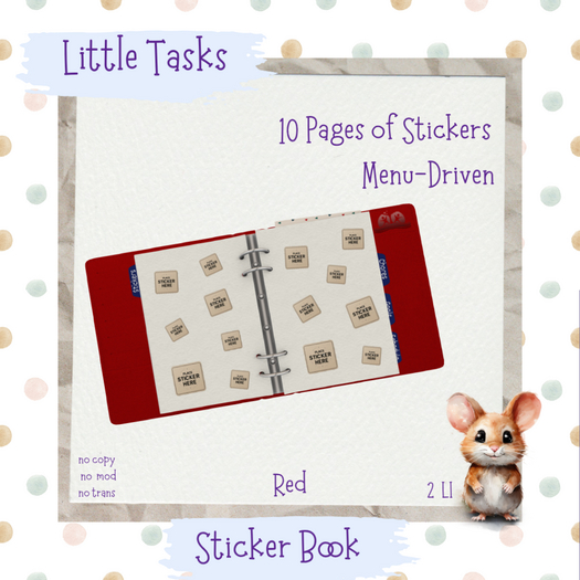 Little Tasks ~ Sticker Book Red
