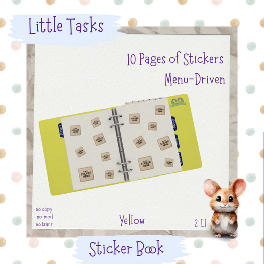 Little Tasks ~ Sticker Book Yellow