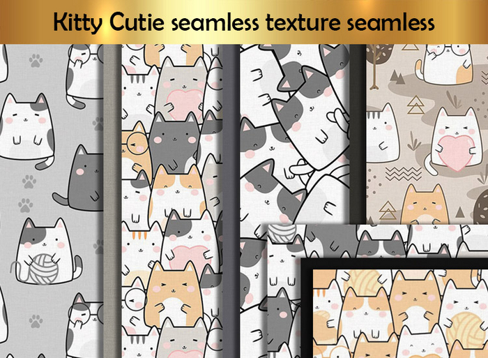 Kitty Cutie seamless texture full perm