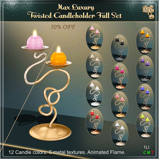 Max Luxury - Twisted Candleholder FULL SET 50% OFF