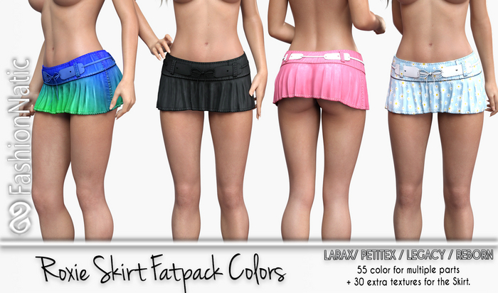 Skirt Roxie Fatpack Colors - LaraX, PetiteX, Legacy, Reborn - FashionNatic