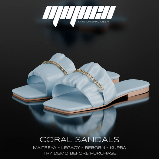 MINACH - Coral Sandals - Blue