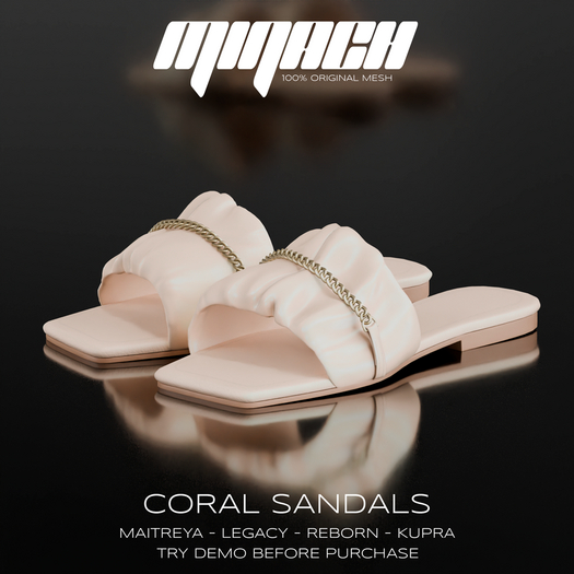 MINACH - Coral Sandals - Nude