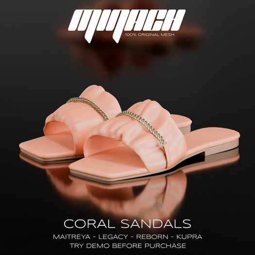 MINACH - Coral Sandals - Orange