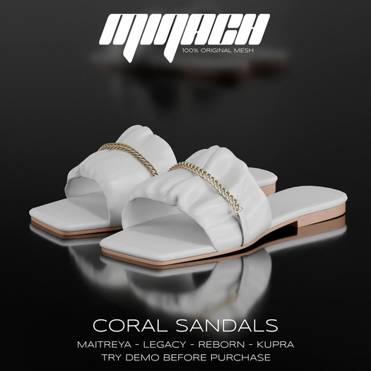 MINACH - Coral Sandals - White