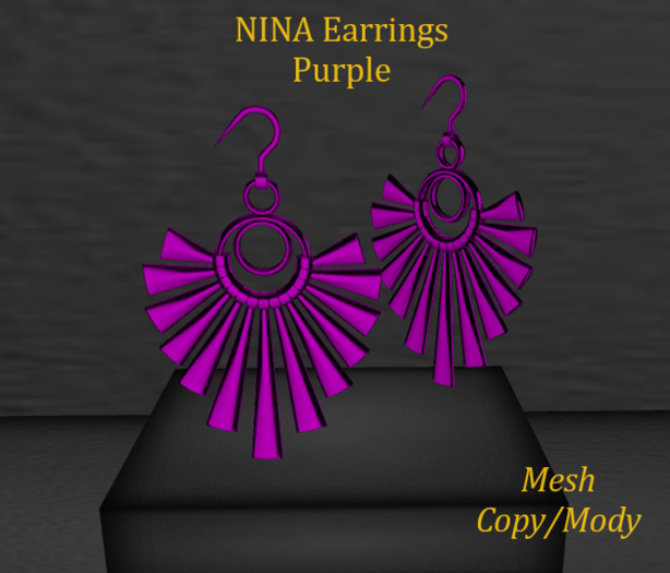 NINA Earrings - Purple