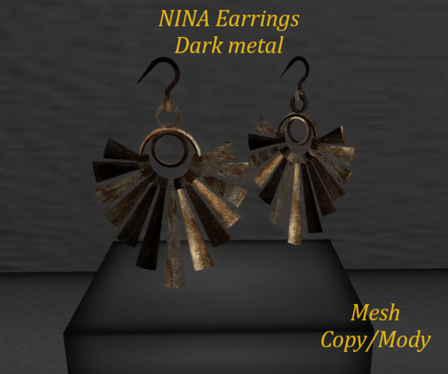 NINA Earrings - Dark metal