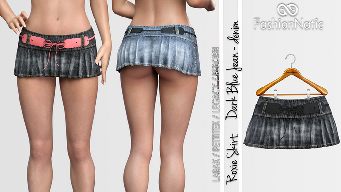 Skirt Roxie Dark Blue Denim - Jeans - LaraX, PetiteX, Legacy, Reborn - FashionNatic