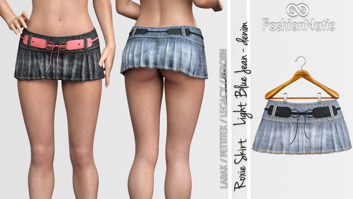 Skirt Roxie Light Blue Denim - Jeans - LaraX, PetiteX, Legacy, Reborn - FashionNatic