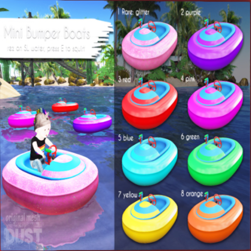 5 DUST: Kids Bumper Boat - blue