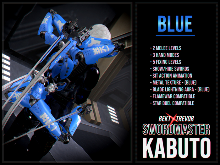 [REKT x TREVOR] - SWORDMASTER KABUTO - (BLUE)