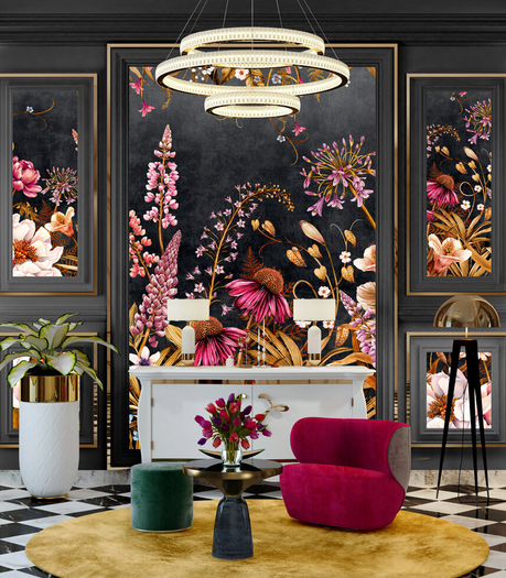 Bloom slavender Wall Textures full perm (Horizontal Seamless)