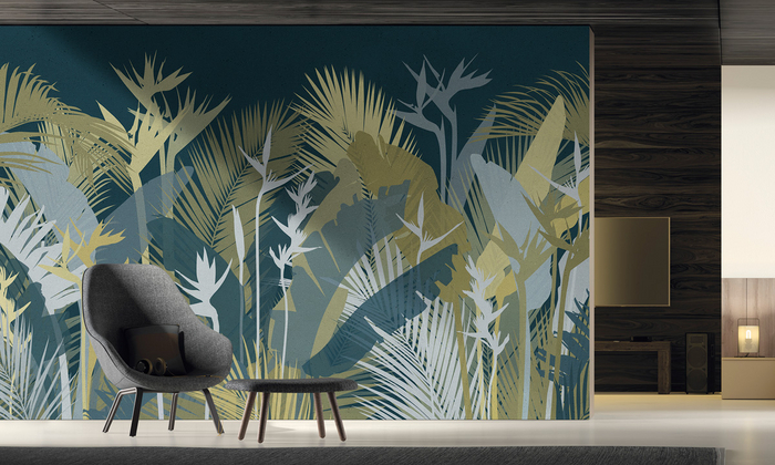 Tropical leaves Wall texturefull perm (No seamless)
