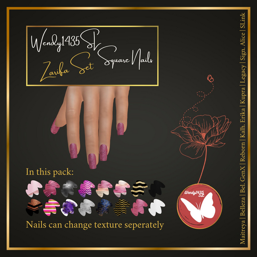Square Nails - Zafira Set