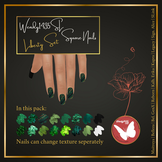 Square Nails - Liberty 