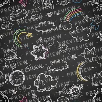 Second Life Marketplace - Trash Panda - Chalkboard / Scribbles