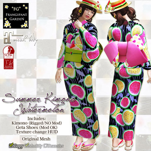 *FG* Summer Kimono (Watermelon-P)