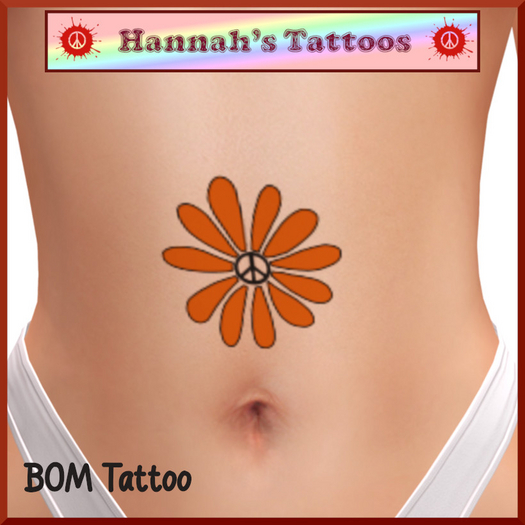 Peace Belly Tattoo
