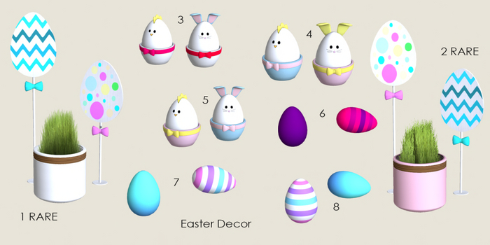 02 ILL Easter Decor pink set RARE