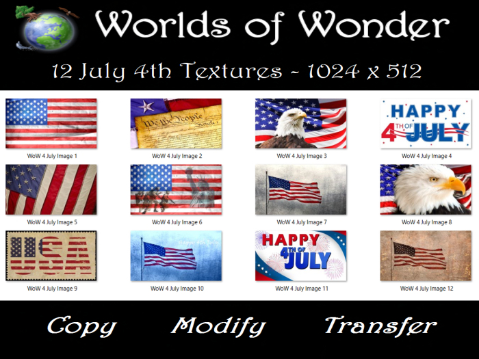 WoW 12 Independence Day Textures 