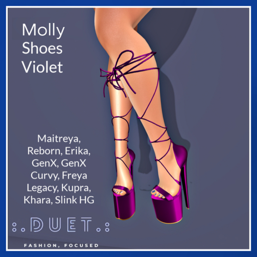 D U E T Molly Heels Violet ADD!
