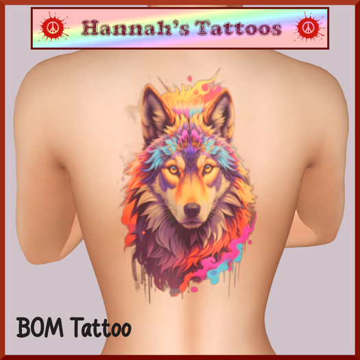 Colorful Wolf Back