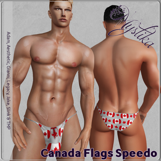 ~Mystika~ Canada Flags Speedo