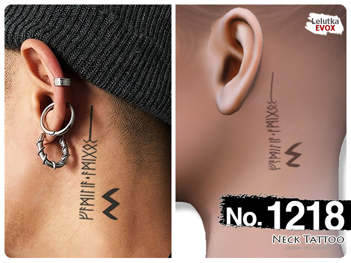 (Neck Tattoo) No.1218