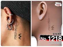 (Neck Tattoo) No.1218 Light