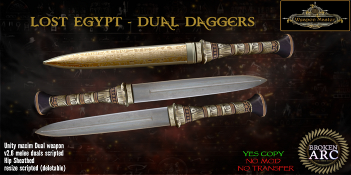 Lost Egypt Dual Daggers - Duals (Unity Maxim v2.6 boxed)