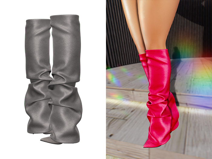 [Brior] Rachel Leather Boots - (Grey)