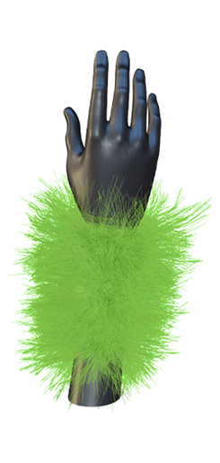 Fur Arm Cuffs — Neon