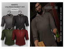 :: HARDCORE :: (HD001TS) Long Sleeve Hooded T-Shirt [Fatpack]