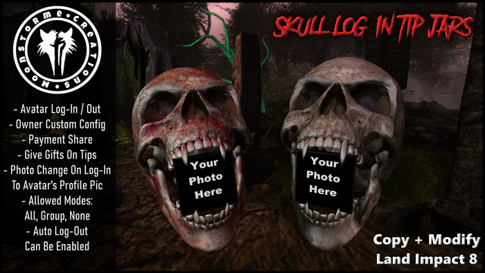 [M] Skull Log-In Tip Jars