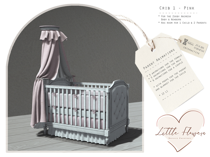 Crib 1 ZOOBY Pink