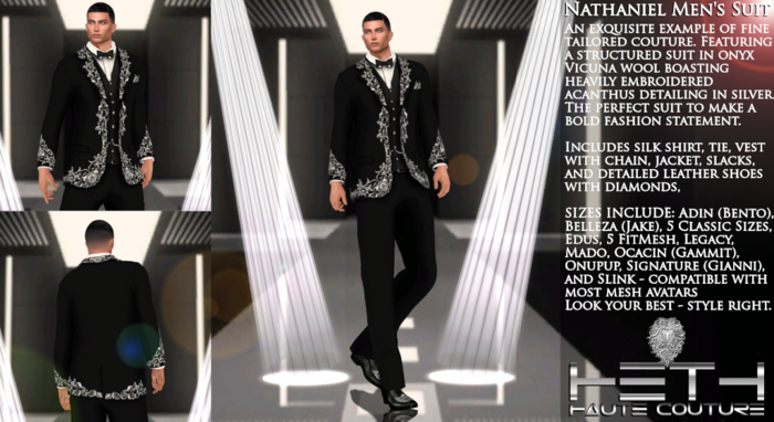 HHC - The Nathaniel Men's Suit - Black Edition