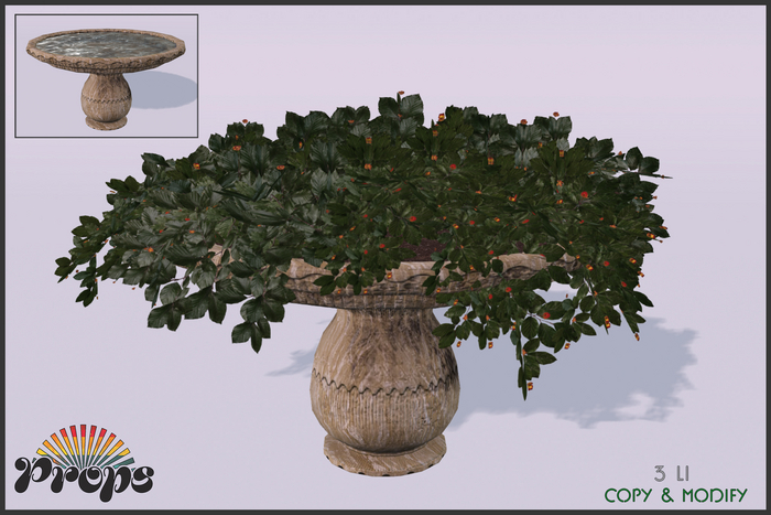 PROPS Garden Bird Bath + Urn