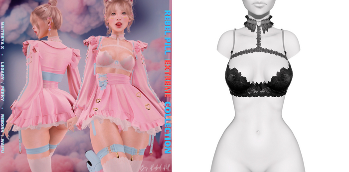 Rebelpill - Extreme Collection Bra Light Grey