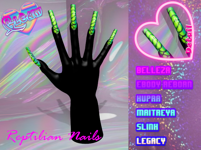 GLEAM: Reptilian Nails - Square