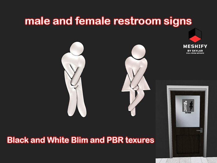 His and Hers Restroom Signs