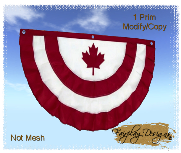 Canada Day Bunting Flag Wind Blown RESIZE/COPY