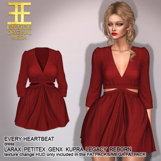 Entice - Every Heartbeat Dress - Darks - Red