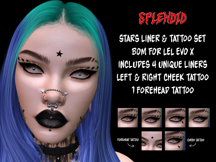 Splendid - Stars Liners & Tattoo Set