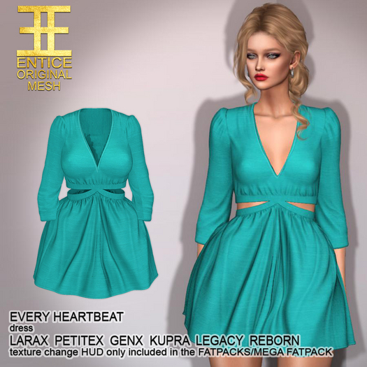 Entice - Every Heartbeat Dress - Lights - Aqua